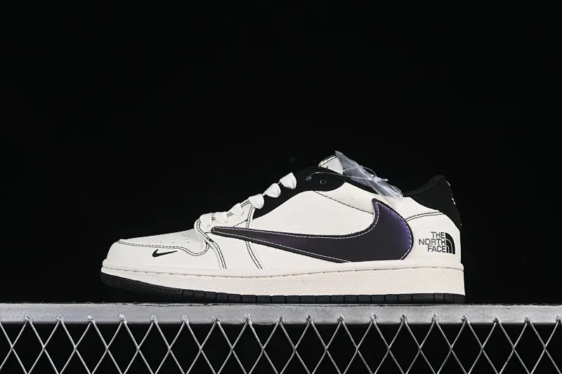 All categories Air Jordan Jordan series basketball shoes Air Jordan 1 Low High-end customized low-top sneakers Travis Scott x Fragment Design x Air Jordan 1 Low OG SP Joe 1 North Face joint black line purple hook low-top cultural casual sneakers XS6089-500